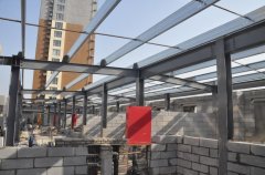 河北石家庄中华大街钢结构工程-安装进程
